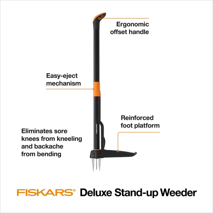 Fiskars 12" 4 Claw Stand Up Stainless Steel Hand Weeder (LOCAL PICKUP ONLY)