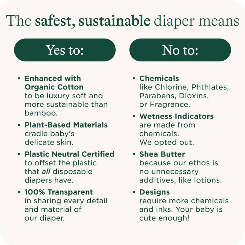 HealthyBaby Certified Safe Organic Cotton Enhanced Diapers - Newborn - 66ct