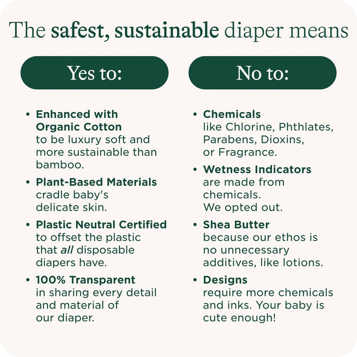 HealthyBaby Certified Safe Organic Cotton Enhanced Diapers - Newborn - 66ct