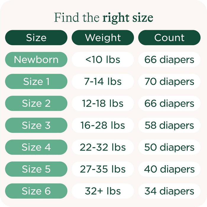 HealthyBaby Certified Safe Organic Cotton Enhanced Diapers - Newborn - 66ct