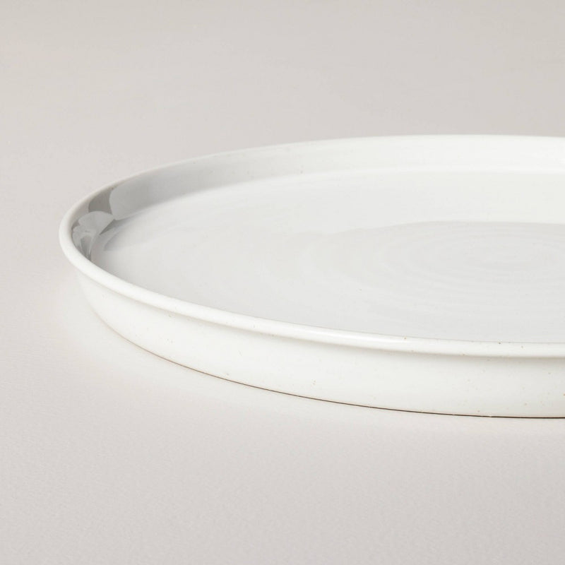 4pk 10.5" Flared Brim Stoneware Dinner Plates Vintage Cream - Hearth & Hand with Magnolia: Farmhouse Style, Reusable, Microwave Safe