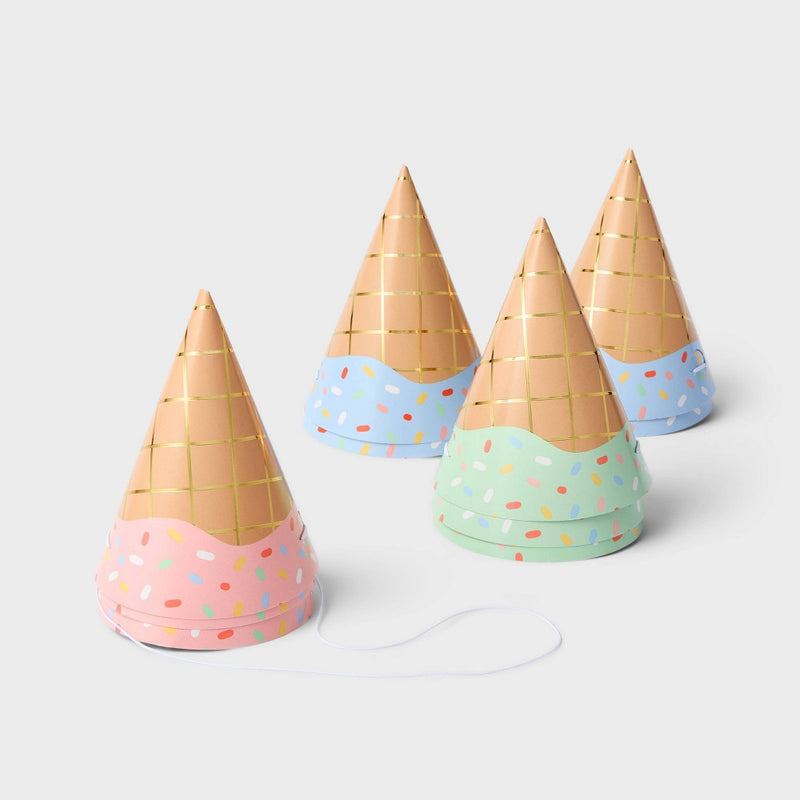 10ct 5" Ice Cream Party Hats - Spritz