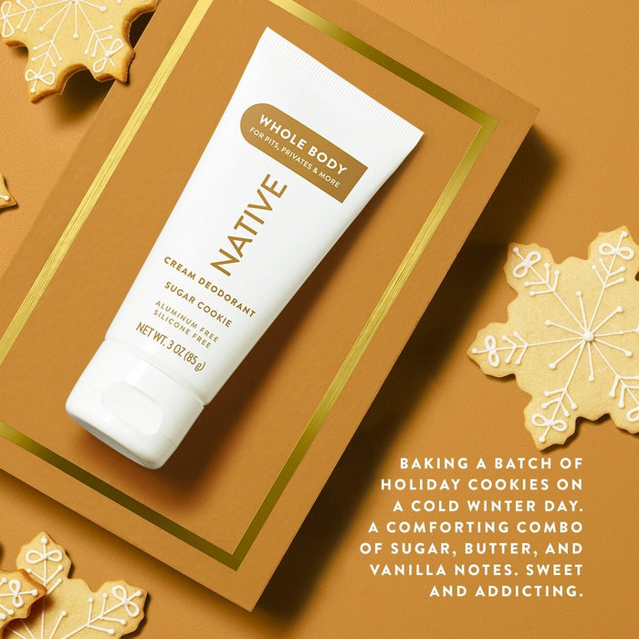 Native Aluminum Free Limited Edition Holiday Whole Body Deodorant Cream - Sugar Cookie - 3oz