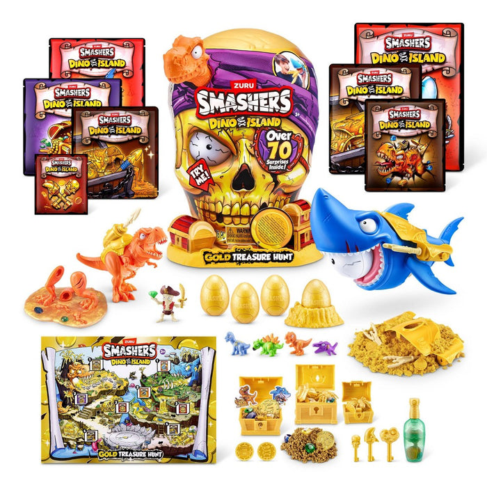 Smashers Dino Island Gold Treasure Hunt Mini Figure Set