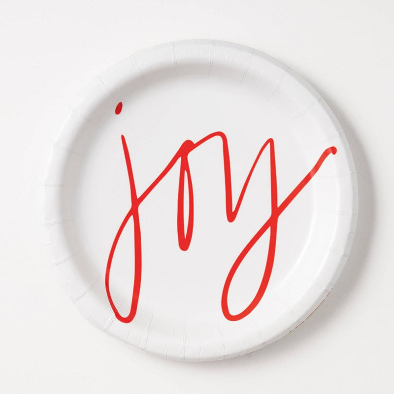 20ct 6.75" Christmas Santa Joy Snack Plates - Spritz