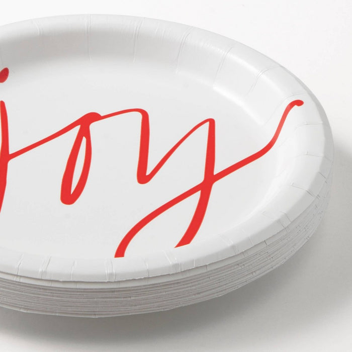 20ct 6.75" Christmas Santa Joy Snack Plates - Spritz