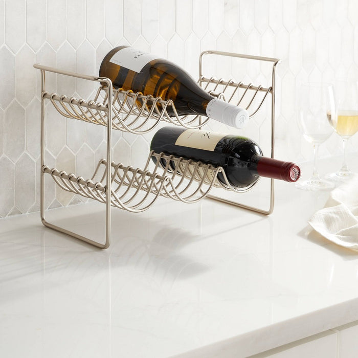 6 Bottles Metal Wire Wine Rack Brushed Nickel - Threshold