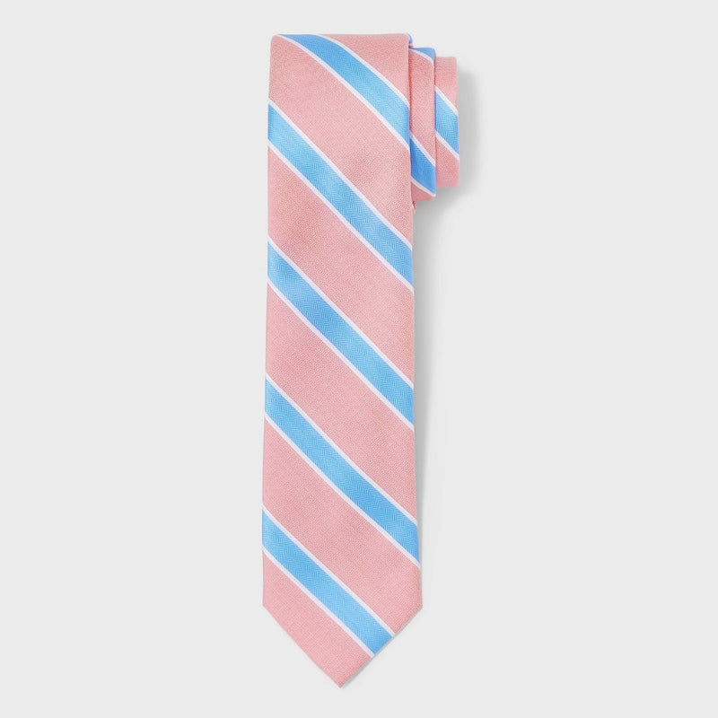 Men's Striped Neck Tie - Goodfellow & Co Pink One Size
