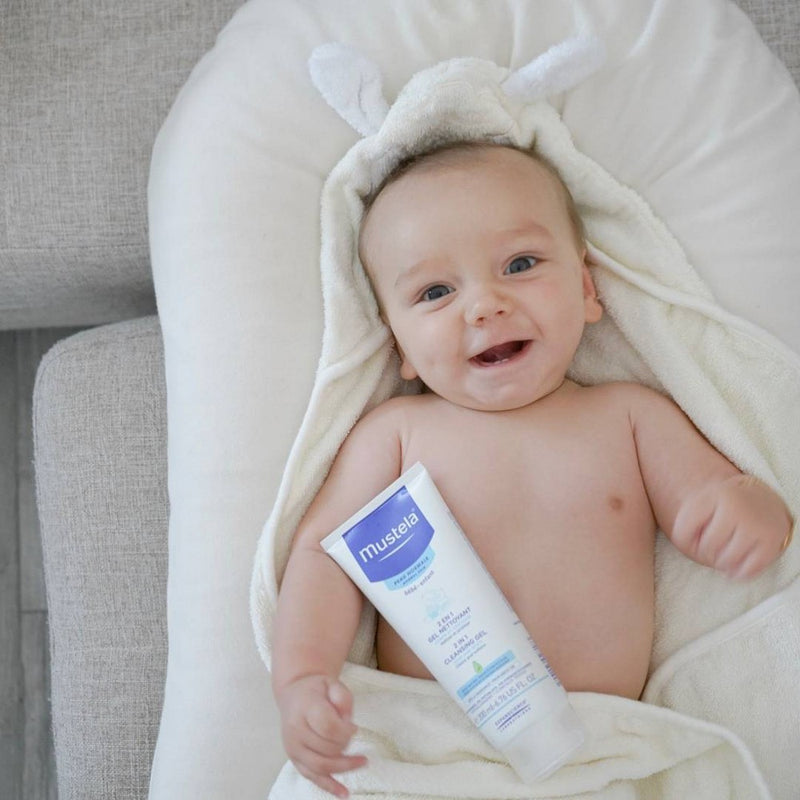 Mustela 2-in-1 Cleansing Gel Baby Body Wash and Baby Shampoo - 6.76 fl oz