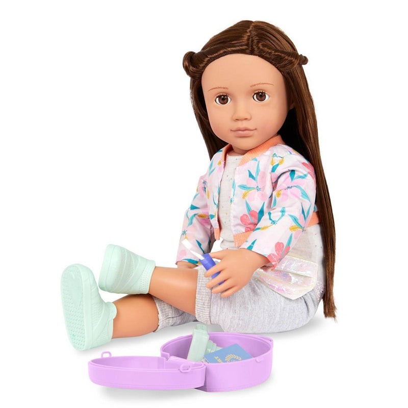 Our Generation Reese 18" Posable Travel Doll & Storybook
