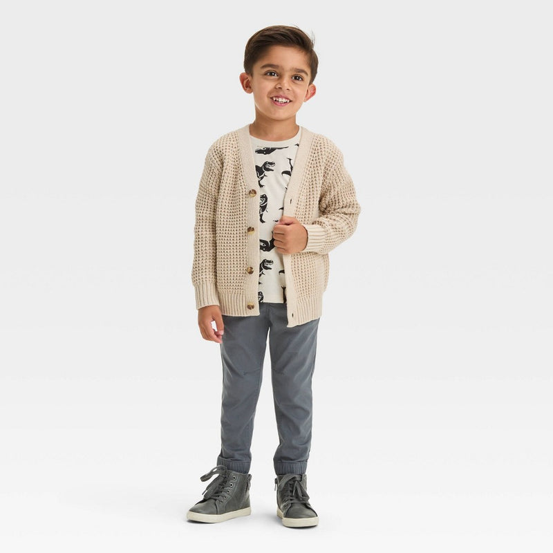 Toddler Cardigan Sweater-Cat & Jack Cream 18M