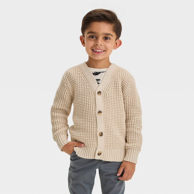 Toddler Cardigan Sweater-Cat & Jack Cream 18M