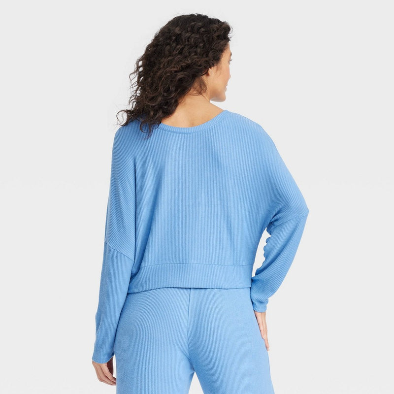 Women's Cozy Ribbed Pullover- Auden Blue M
