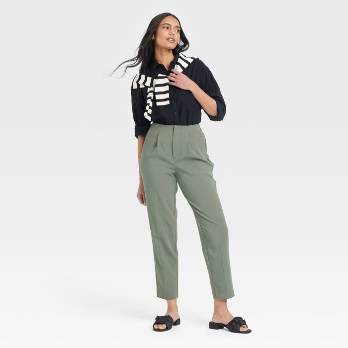 High-Rise Tailored Trousers - A New Day Olive 16 *ADD 3 TO YOUR CART & 1 IS FREE!*