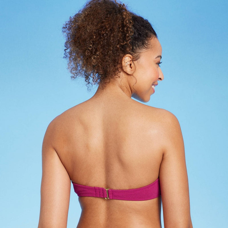 Womens Crepe Bikini Top-Shade & Shore Purple 34B
