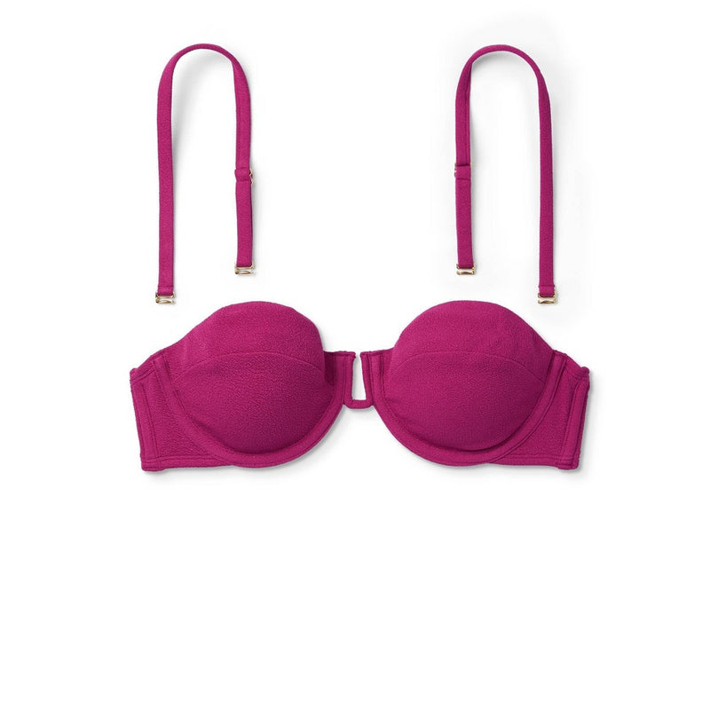 Womens Crepe Bikini Top-Shade & Shore Purple 34B