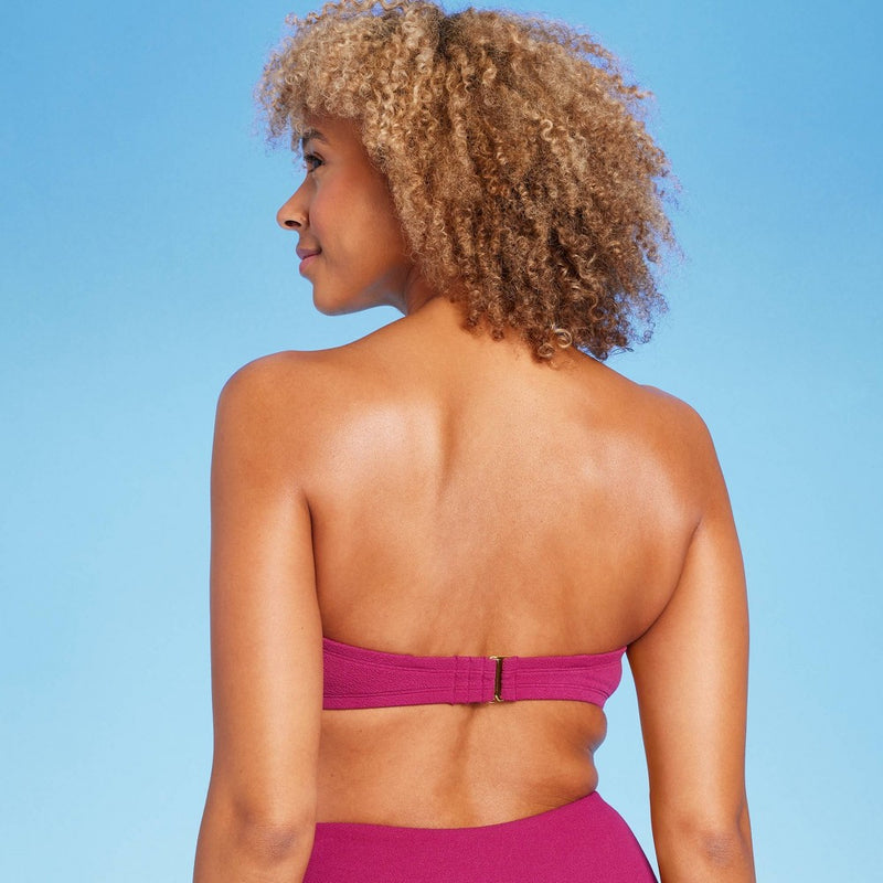 Womens Crepe Bikini Top-Shade & Shore Purple 34B
