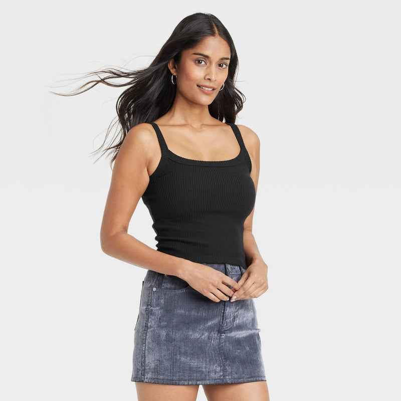 Women's Rib Tank Top - Universal Thread Black S