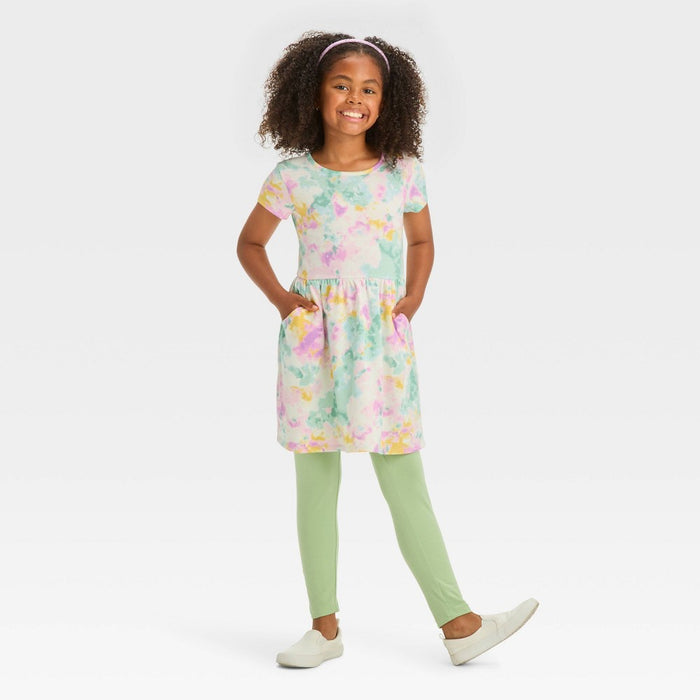 Girls' Tie Dye Dress -Cat & Jack Light Cream XL *ADD 3 TO YOUR CART & 1 IS FREE!*