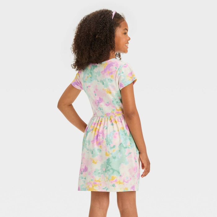 Girls' Tie Dye Dress -Cat & Jack Light Cream XL *ADD 3 TO YOUR CART & 1 IS FREE!*