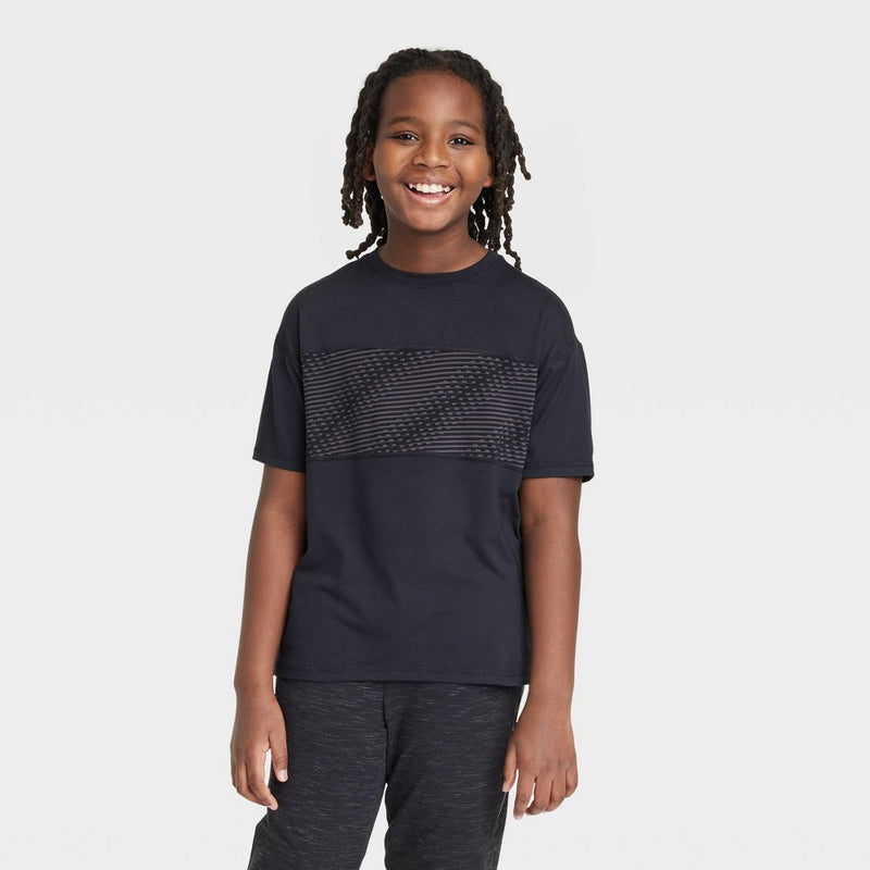 Boys' Chest Striped T-Shirt -All in Motion - M