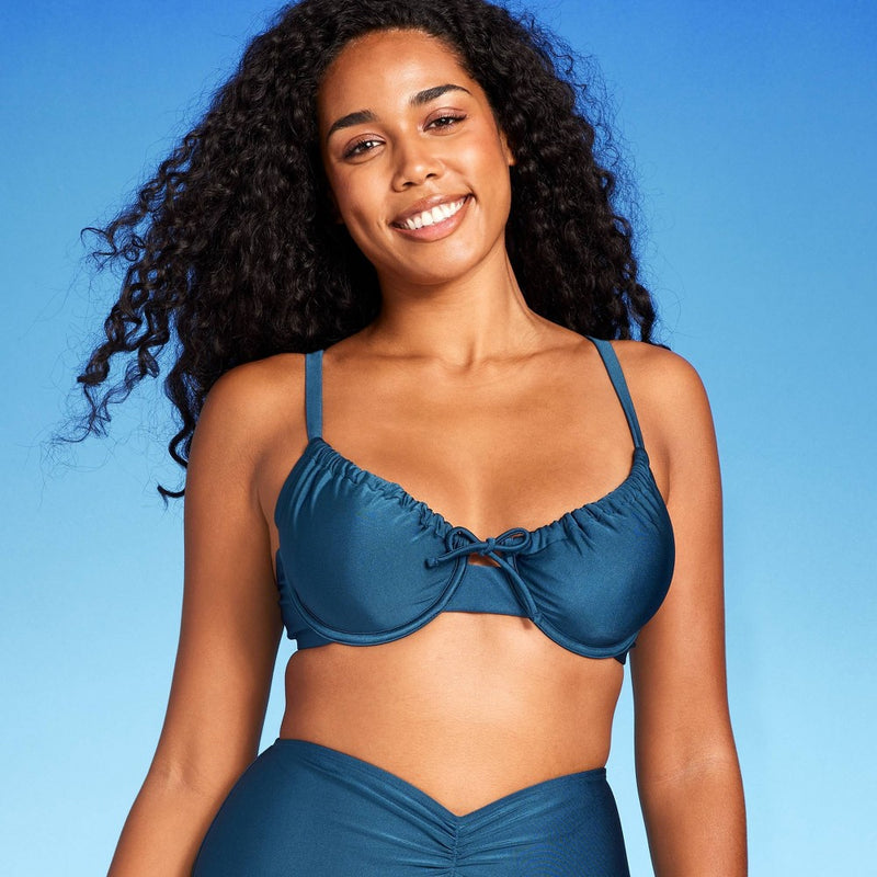 TieUnderwire Bikini Top Shade & Shore Teal 34B