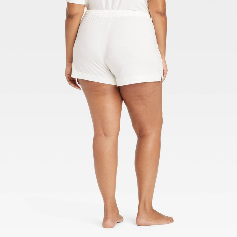 Women's Cloud Knit Pajama Shorts-Auden White 1X
