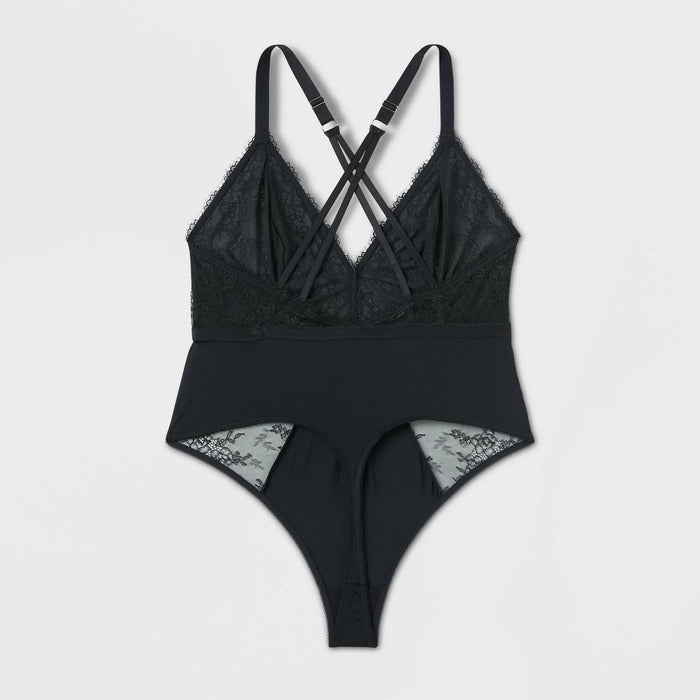 Deep-V Unlined Lace Lingerie Bodysuit-Auden1X - ADD 3 TO YOUR CART & 1 IS FREE!