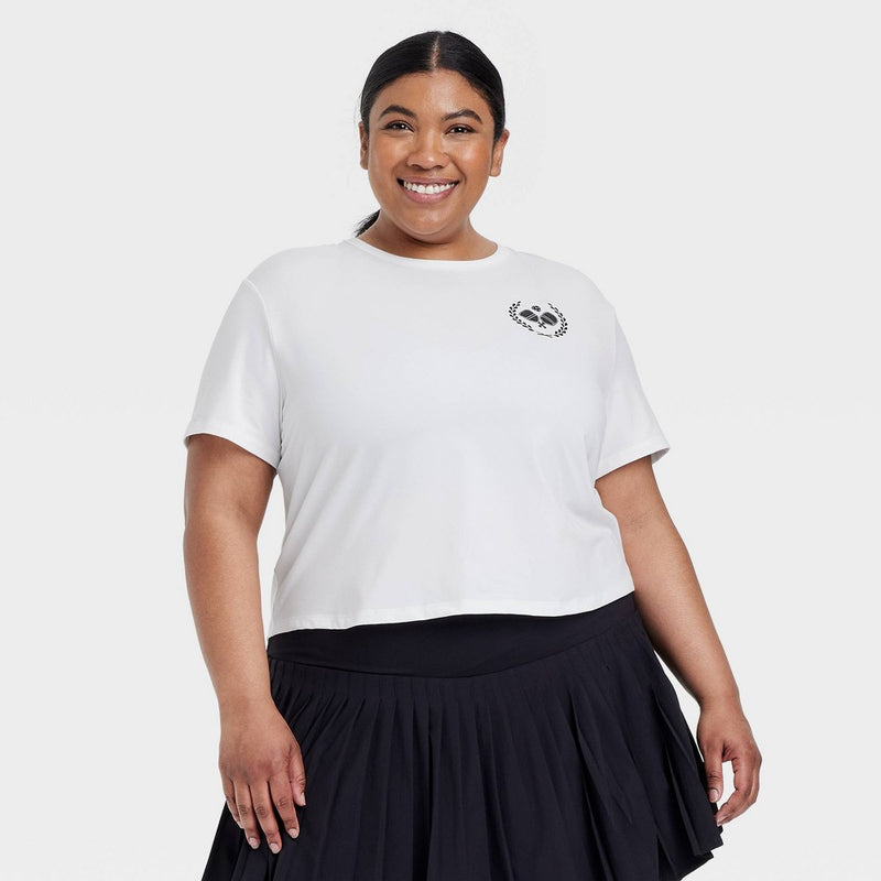 Womens Pickleball Graphic Shirt-All In Motion White 3X