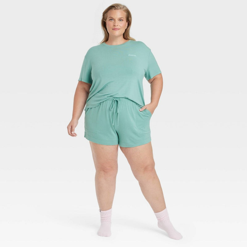 Cloud Knit Pajama Shorts - Auden Green 2X