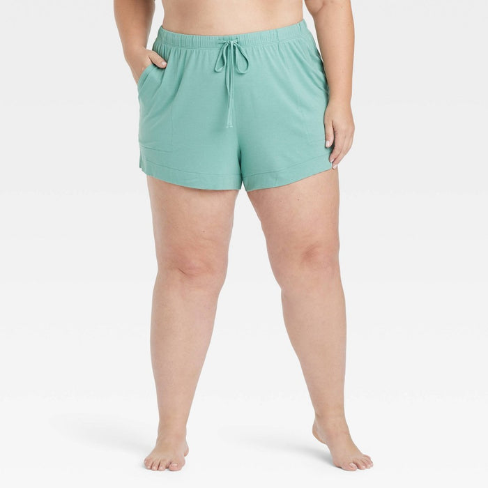 Cloud Knit Pajama Shorts - Auden Green 2X -ADD 3 TO YOUR CART & 1 IS FREE!