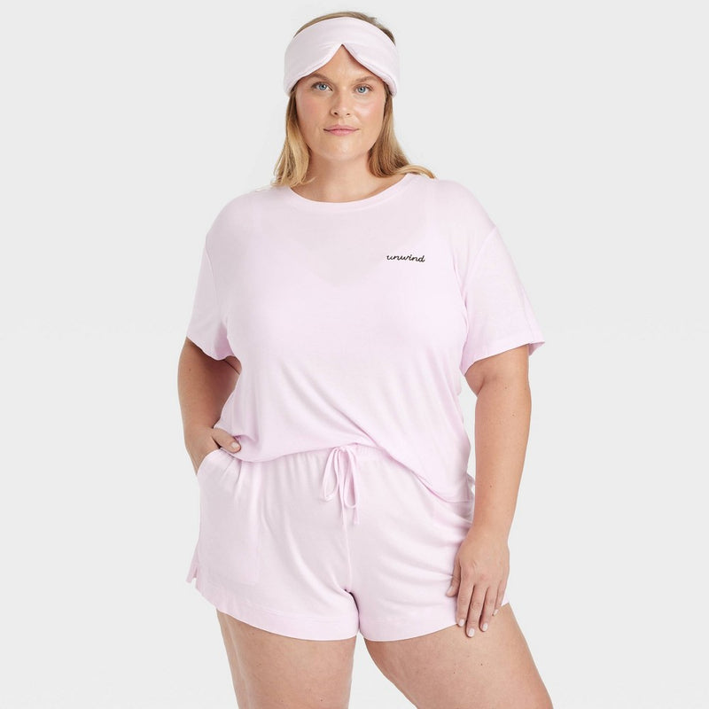 Women's Cloud Knit Pajama Shorts -Auden Pink 2X