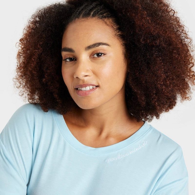 Women's Cloud Knit Pajama T-Shirt-Auden Blue 4X