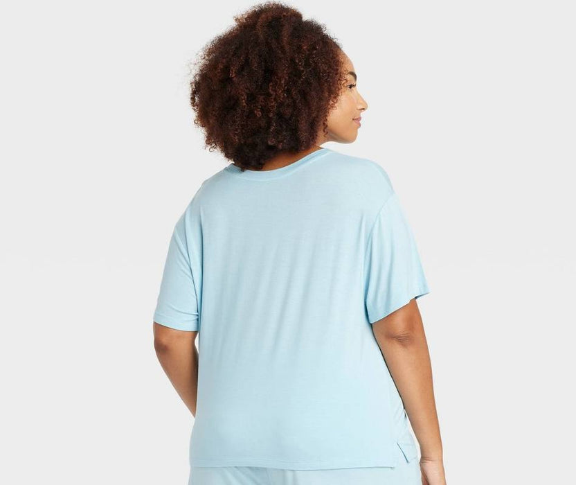 Women's Cloud Knit Pajama T-Shirt-Auden Blue 4X *ADD 3 TO YOUR CART & 1 IS FREE!*
