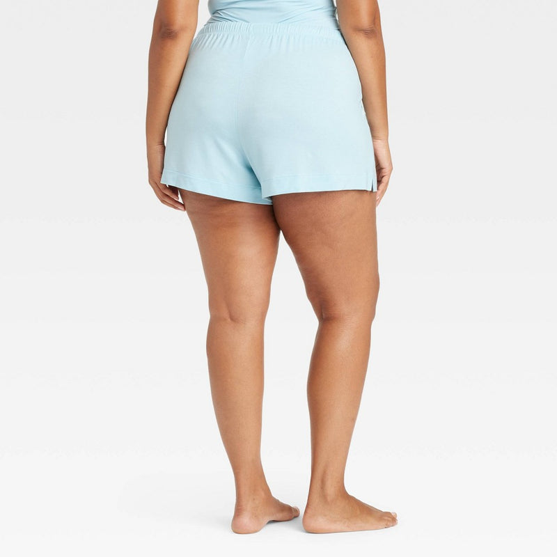 Women's Cloud Knit Pajama Shorts - Auden Blue 1X