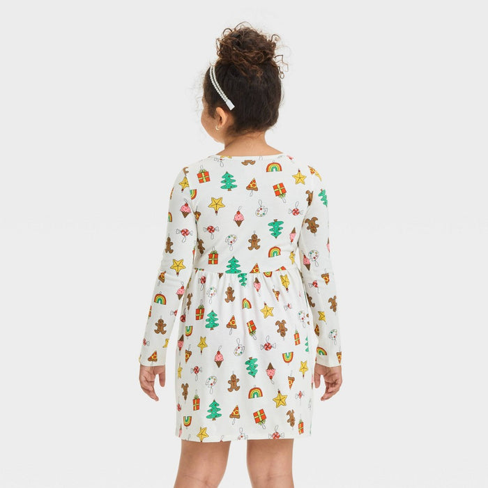 Long Sleeve Knit Dress Cat & Jack Off-White L *ADD 3 TO YOUR CART & 1 IS FREE!*