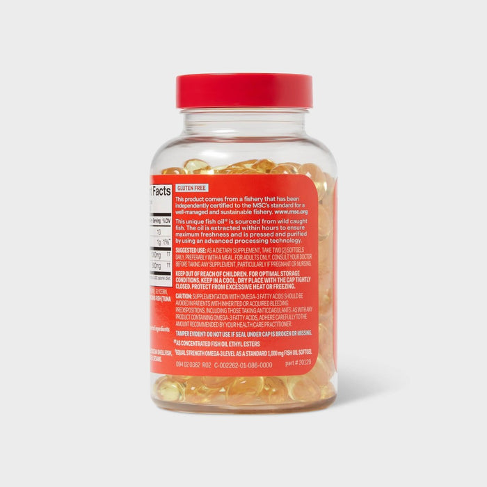 MSC Fish Oil Softgels - 1000mg - 200ct - up&up