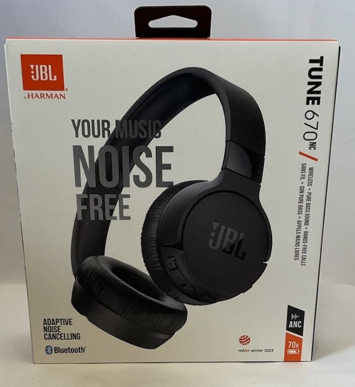 JBL Tune 670NC Bluetooth Wireless On-Ear Headphones - Black