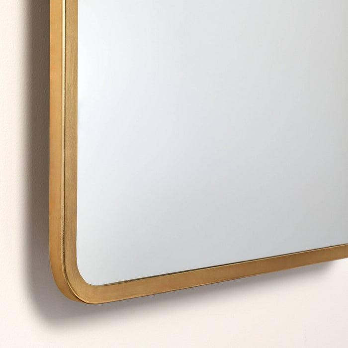 22"x30" Rectangular Bathroom Vanity Pivot Mirror Brass Finish - Hearth & Hand with Magnolia: Wall Mount, Tilt Feature (LOCAL PICKUP ONLY)