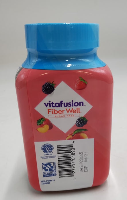LOT OF 2!!! Vitafusion Fiber -Supplement Gummies -Fruit Flavor- 90ct EXP:04/2027