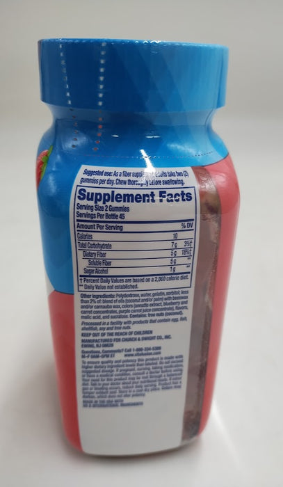 LOT OF 2!!! Vitafusion Fiber -Supplement Gummies -Fruit Flavor- 90ct EXP:04/2027