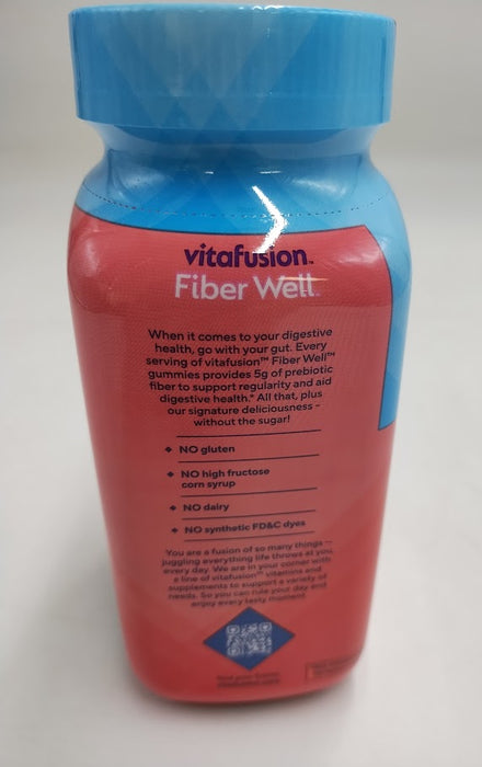 LOT OF 2!!! Vitafusion Fiber -Supplement Gummies -Fruit Flavor- 90ct EXP:04/2027