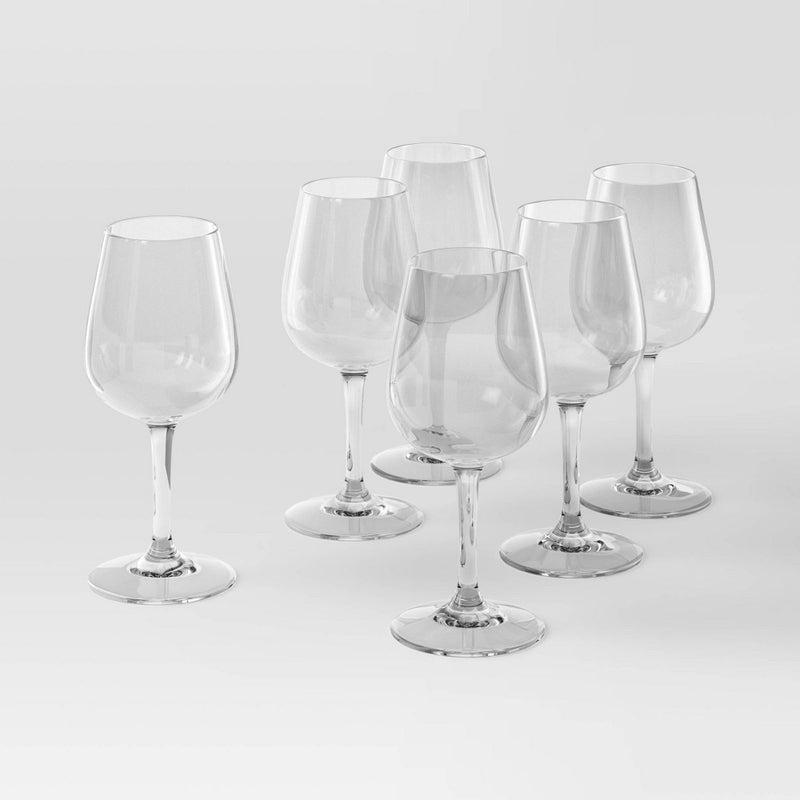 12.75oz 6pk Stemmed Hutton Wine Glass Set - Threshold