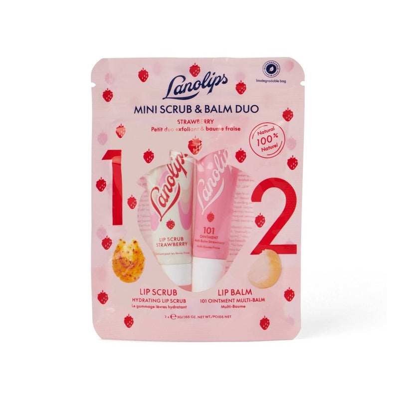 Lanolips 101 Ointment Strawberry Mini Lip Rituals Balm - 2ct - 0.21oz