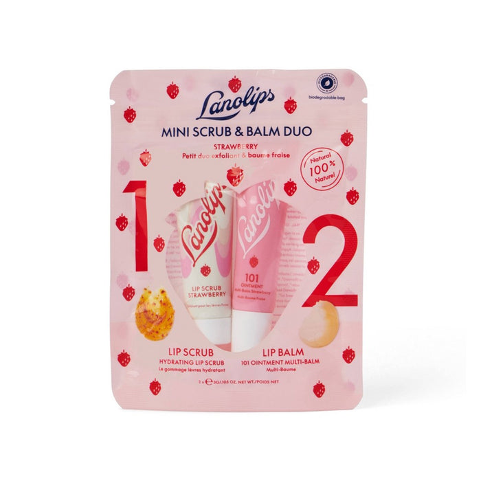 Lanolips 101 Ointment Strawberry Mini Lip Rituals Balm - 2ct - 0.21oz