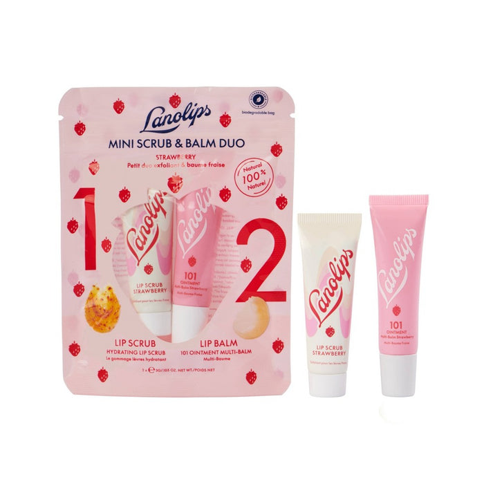 Lanolips 101 Ointment Strawberry Mini Lip Rituals Balm - 2ct - 0.21oz
