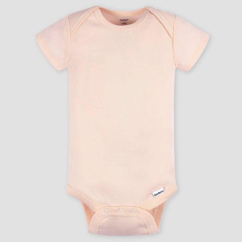 Gerber Baby 5pk Short Sleeve Onesies - Pink 6-9M