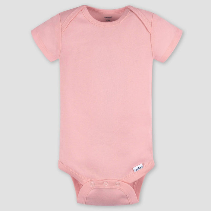 Gerber Baby 5pk Short Sleeve Onesies - Pink 6-9M