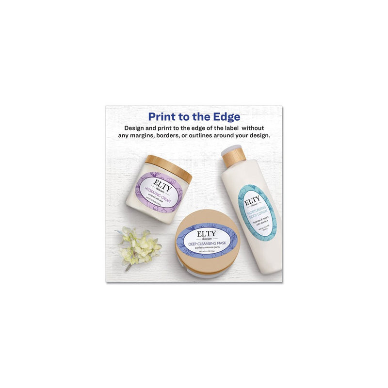 Avery Oval Labels with Sure Feed and Easy Peel, 1.5 x 2.5, Glossy White, 180/Pack