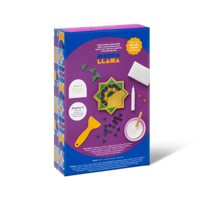 Make-Your-Own Ramadan Mosaic Coasters Kit - Mondo Llama
